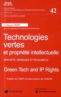Ouvrage sur les technologies vertes et le droit de la propriété intellectuelle